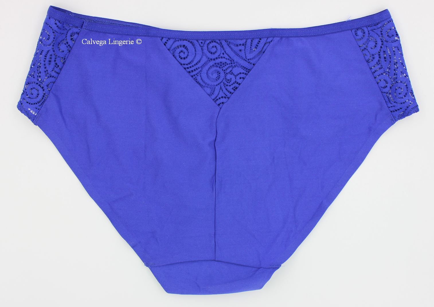 NWT Chantelle C14640 “Pyramide” Microfiber w/ Lace Boyshorts, Royal Blue (071)