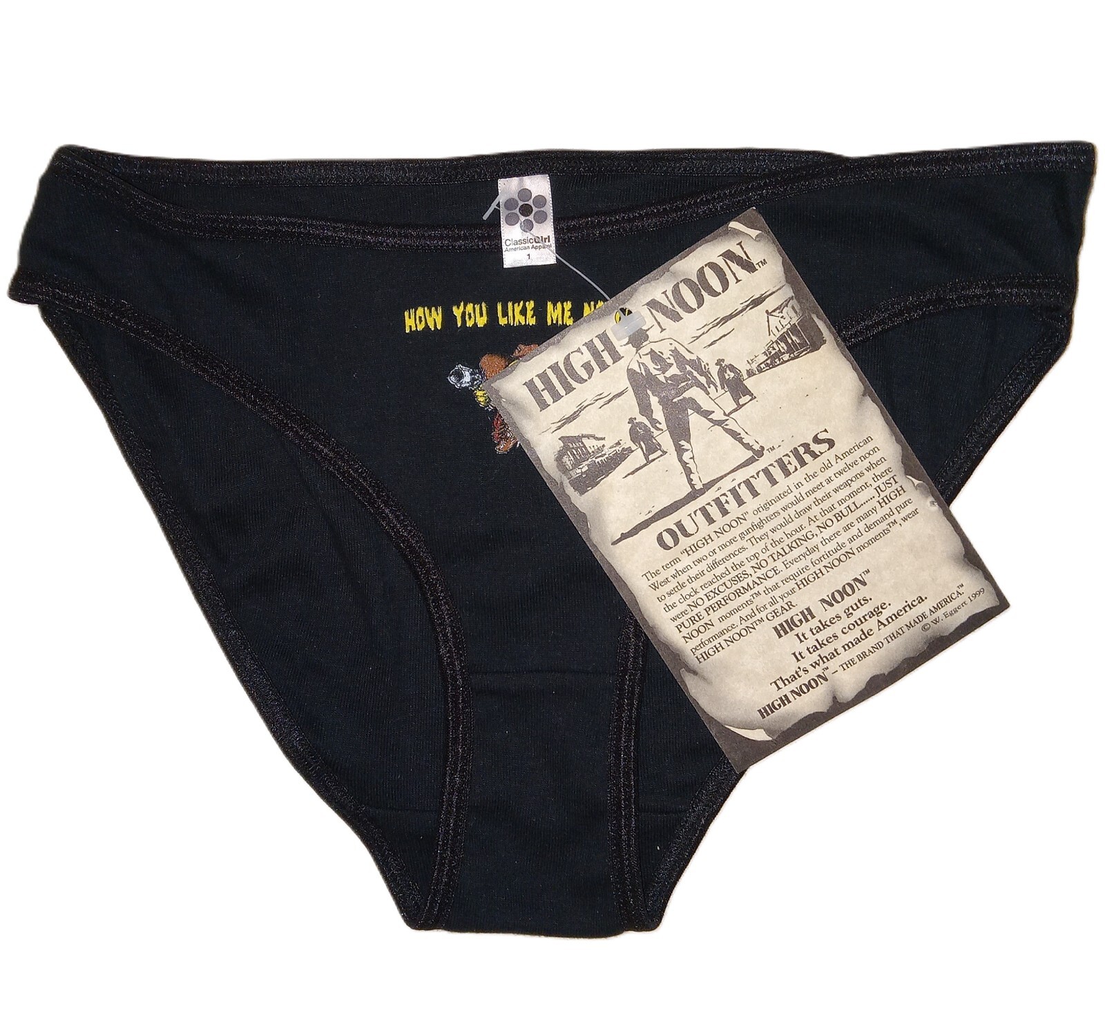 High Noon ® Brand, Texas Hold ‘Em Country Western Bikini Panty Size 1