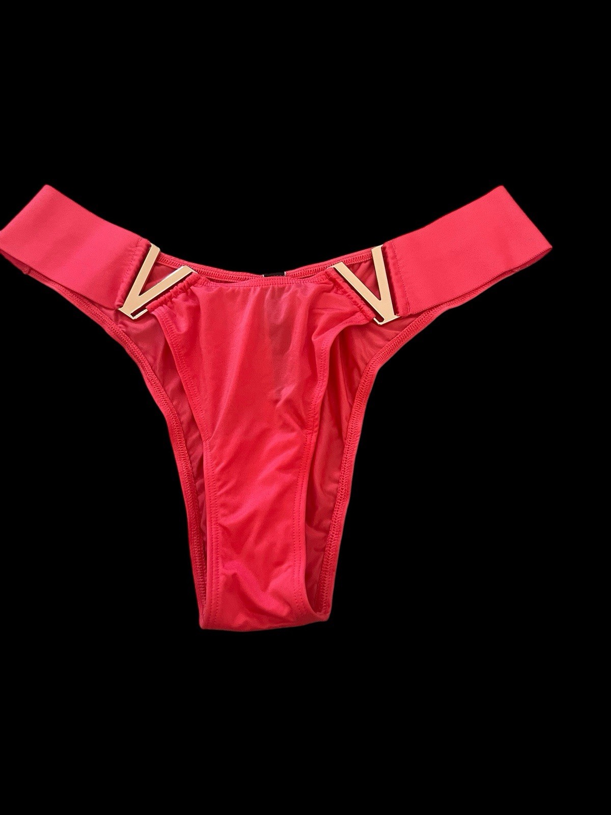 Victorias Secret Very Sexy Bombshell Orange Gold V Brazilian Panties Size M