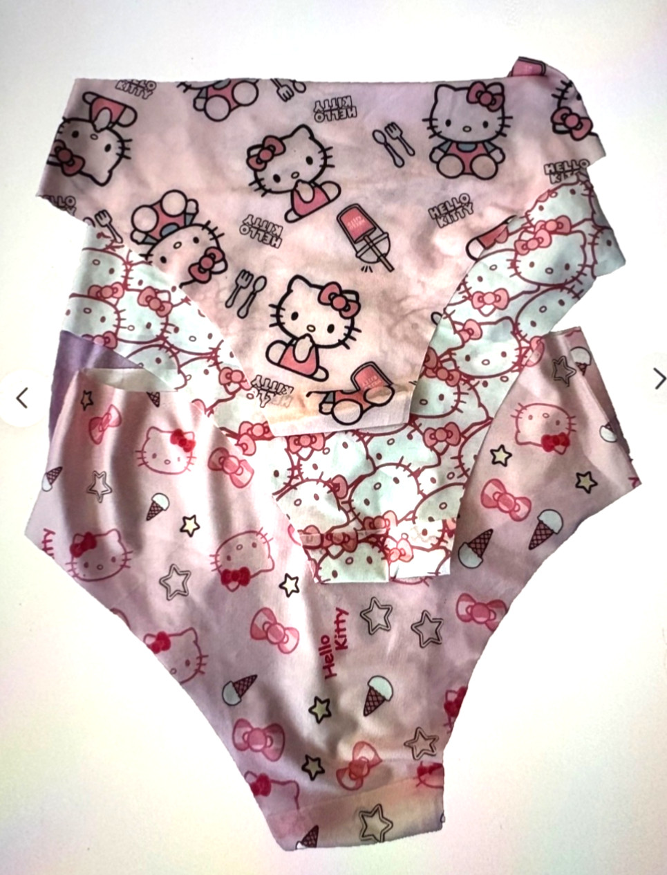 Sanrio Hello Kitty Pink Cute Cartoon Kawaii Brief Panties – 3 pack Large