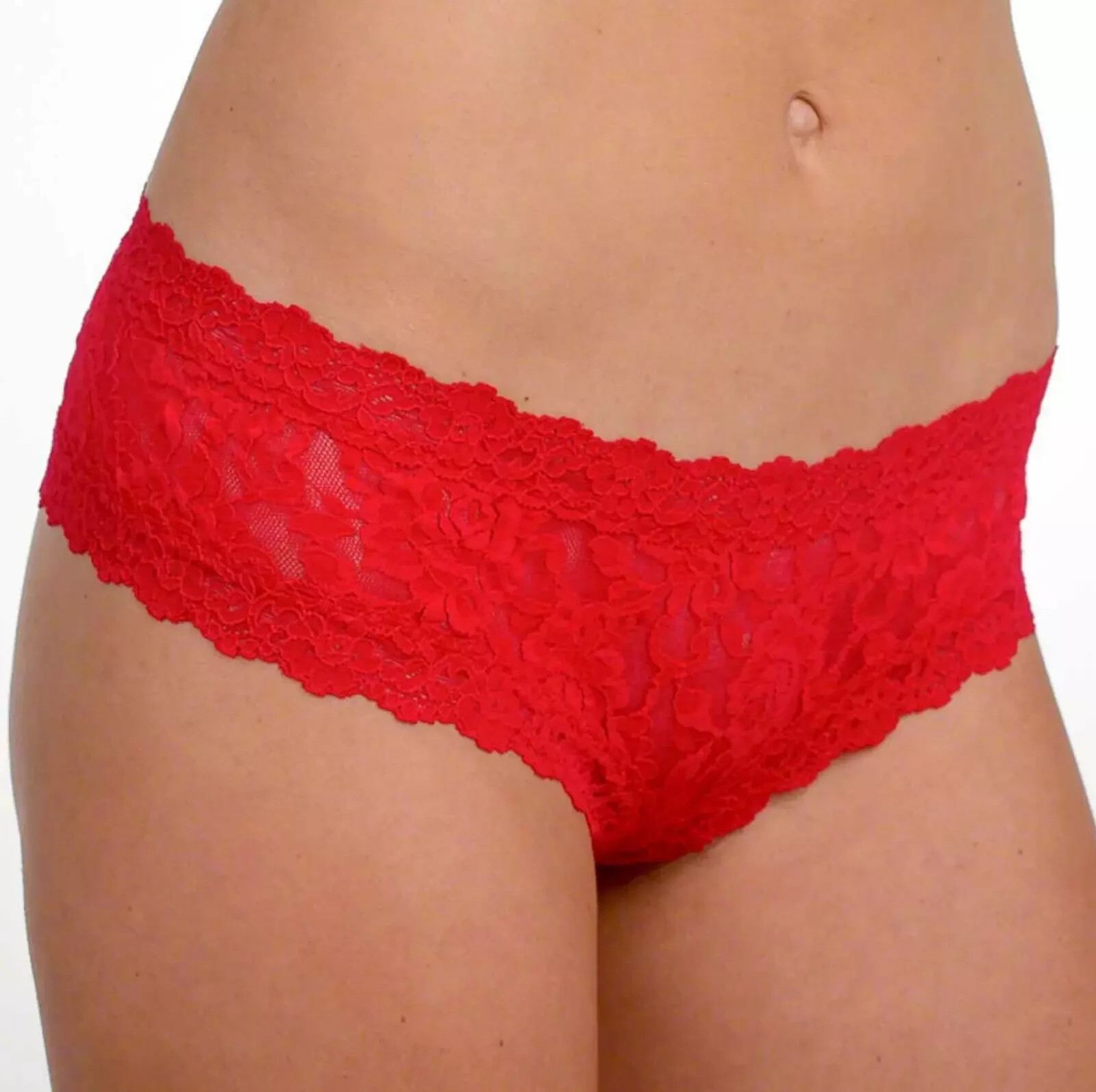 Hanky Panky L110752 Red Open Crotch Hipster Boyshorts Women’s Underwear Size M