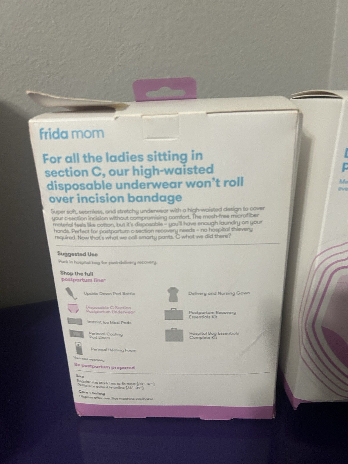 Frida Mom Disposable High Waist C-Section Postpartum Underwear 16 Total Regular