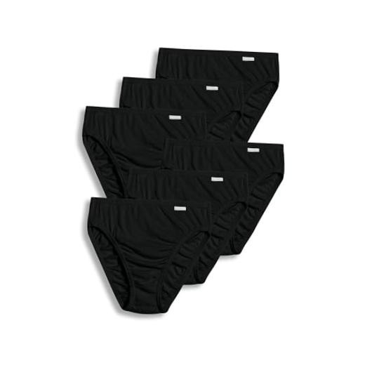 Women’s Underwear Plus Size 100% Cotton Elance French Cut – 6 Pack 9 Plus Black