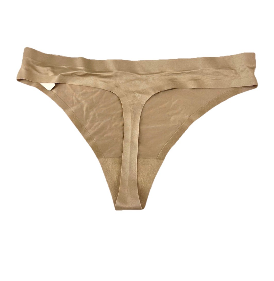 NEW Victorias Secret Large Women Thong Panties Beige AC5