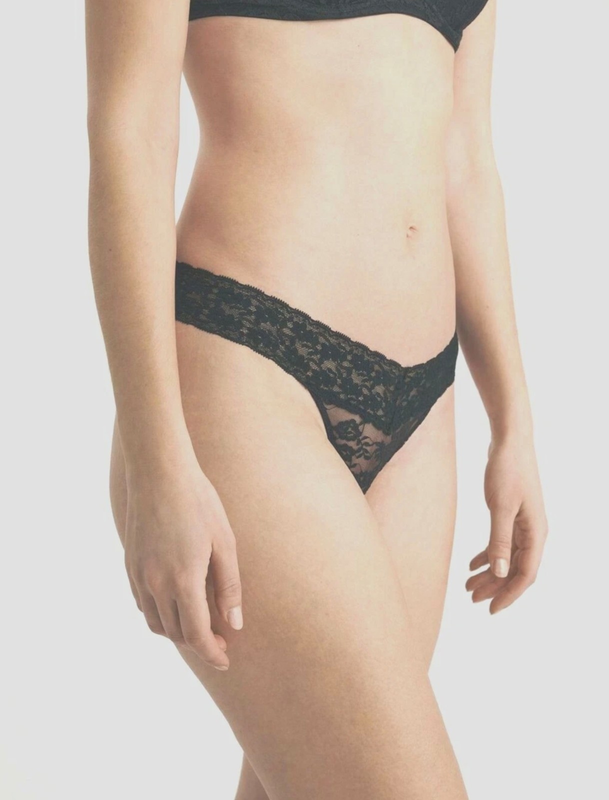 Ex Chainstore Luxury Lace Cheeky Sheer Thong Knicker Panties Size M 14/16