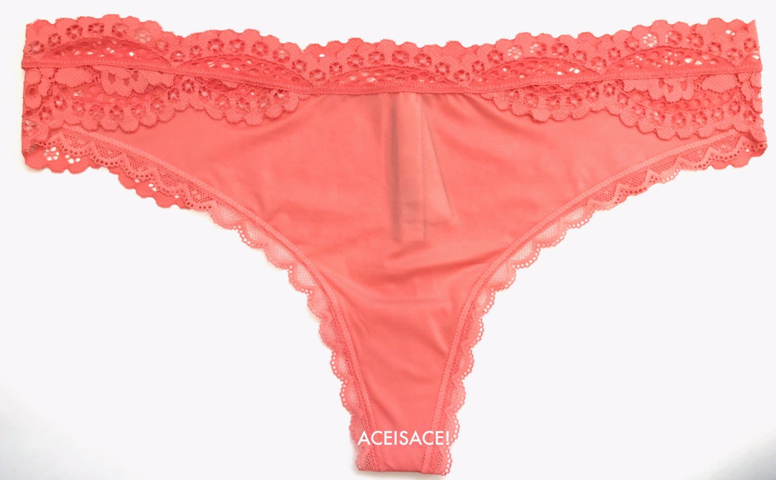 NWT*Victoria’s Secret BODY BY VICTORIA LACE-BACK THONG PANTY–XL/XG