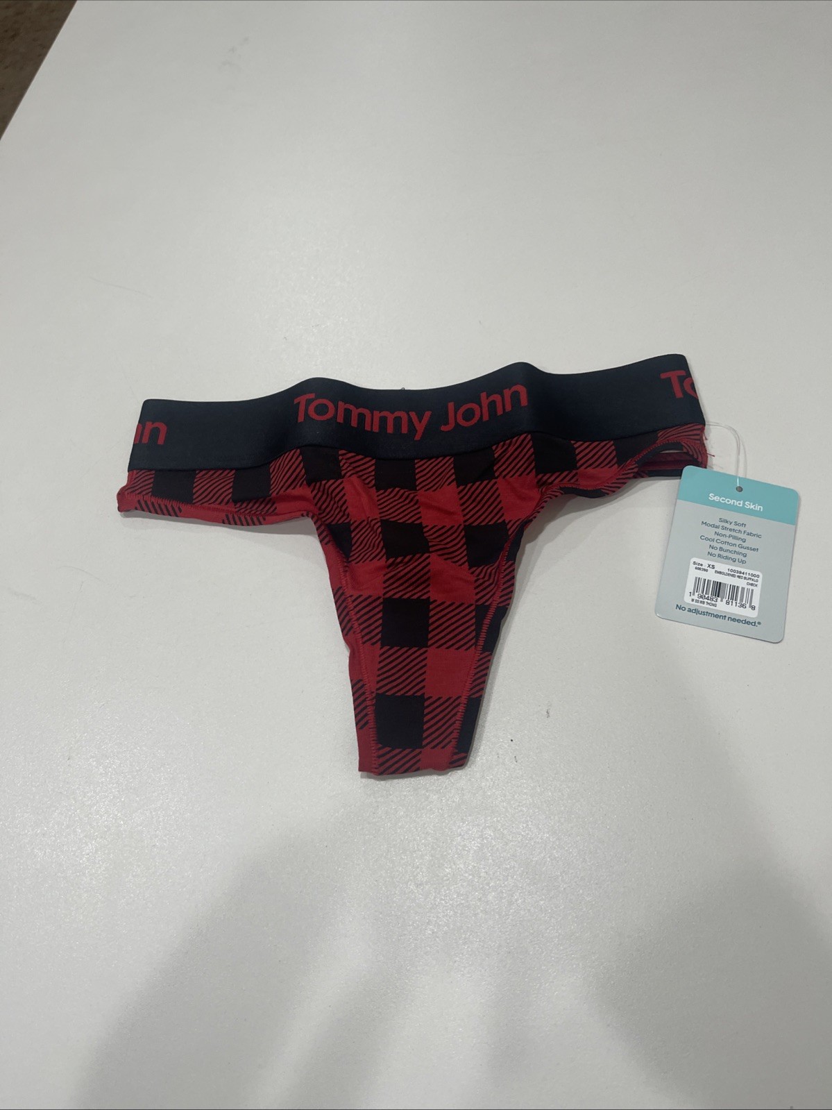 Tommy John Women’s Second Skin Thong Size XS Color Red Buffalo