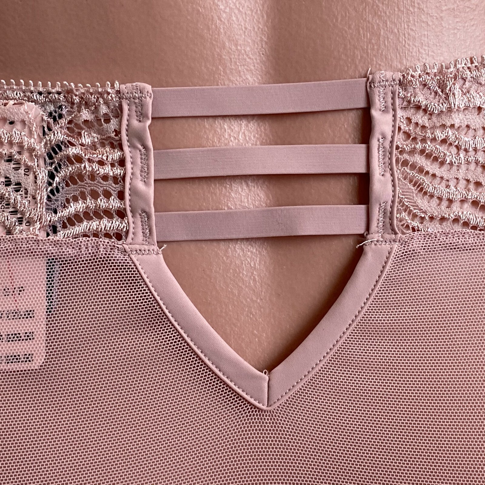 Victoria’s Secret Very Sexy Zebra Strappy Lace Brazilian Slip Pink Size M NWT