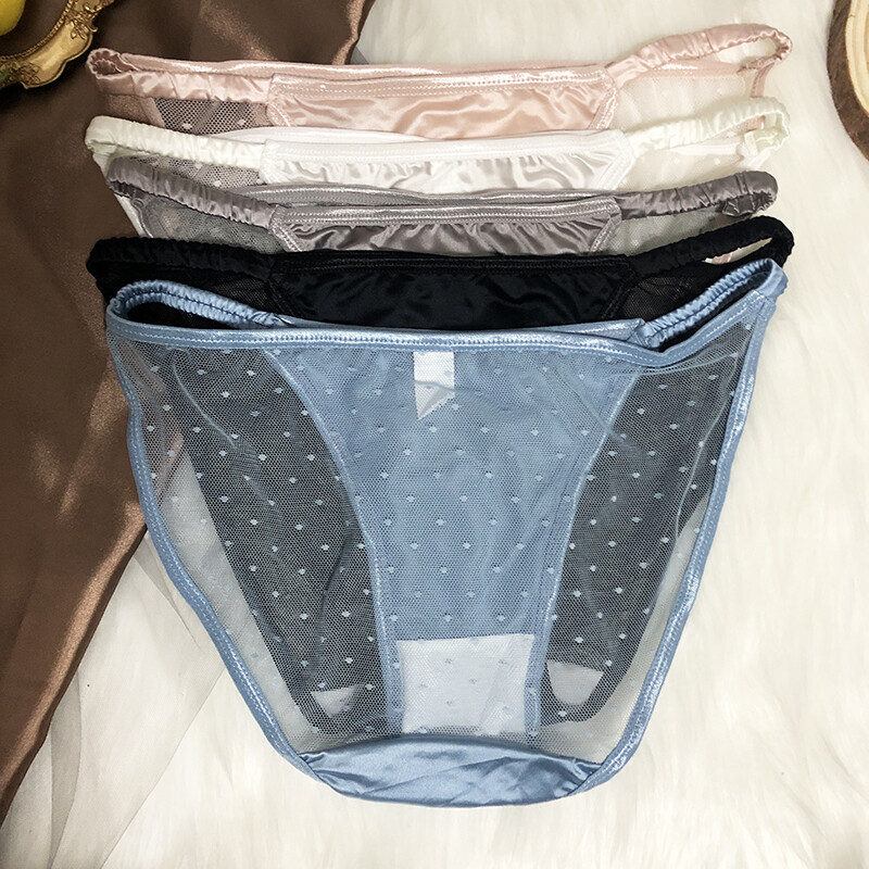 Lot 5 Packs Womens Sexy Panties Briefs Cheeky Sheer Back French Ladies Underwear