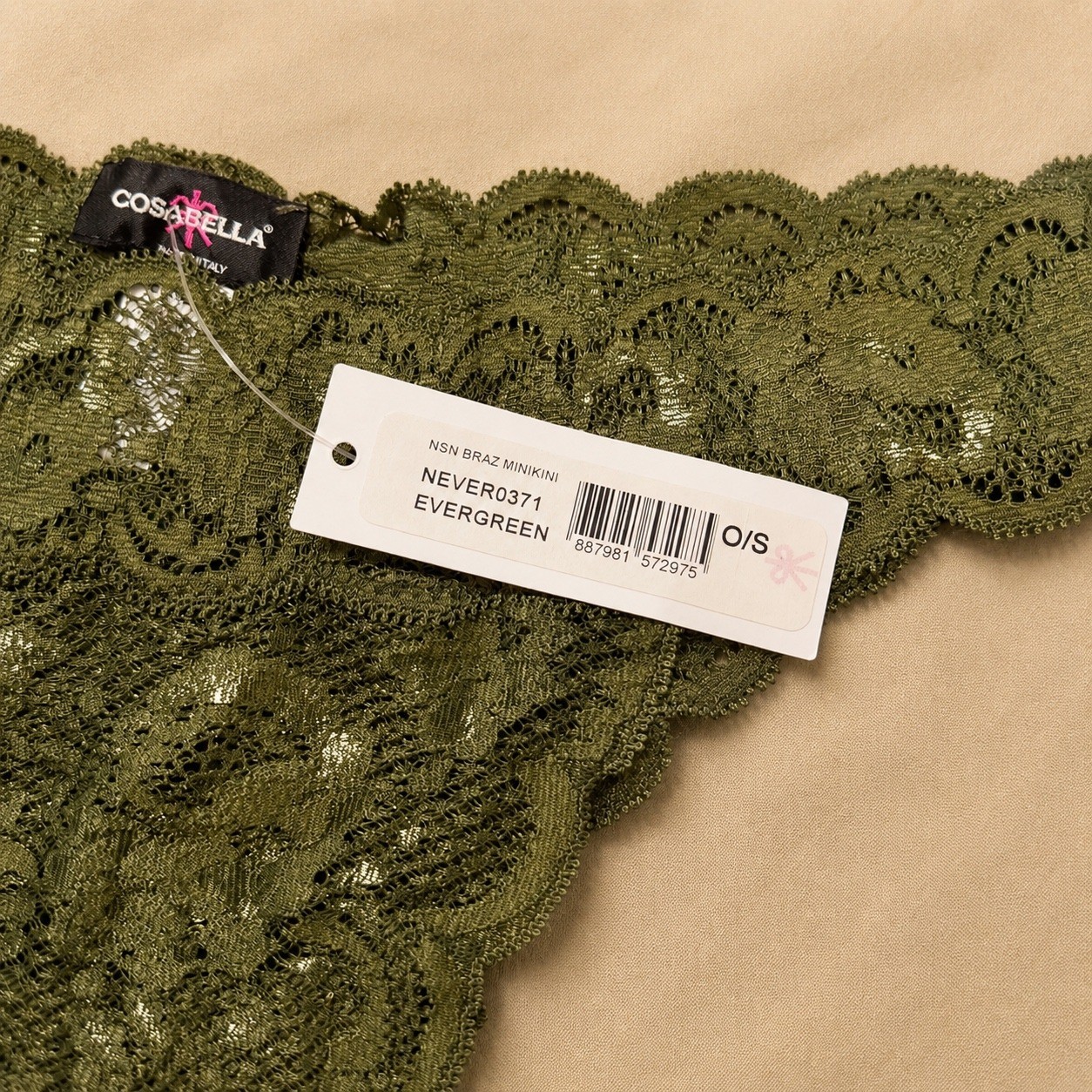 COSABELLA NSN Brazilian Minikini Evergreen Green Panty / O/S – NWT