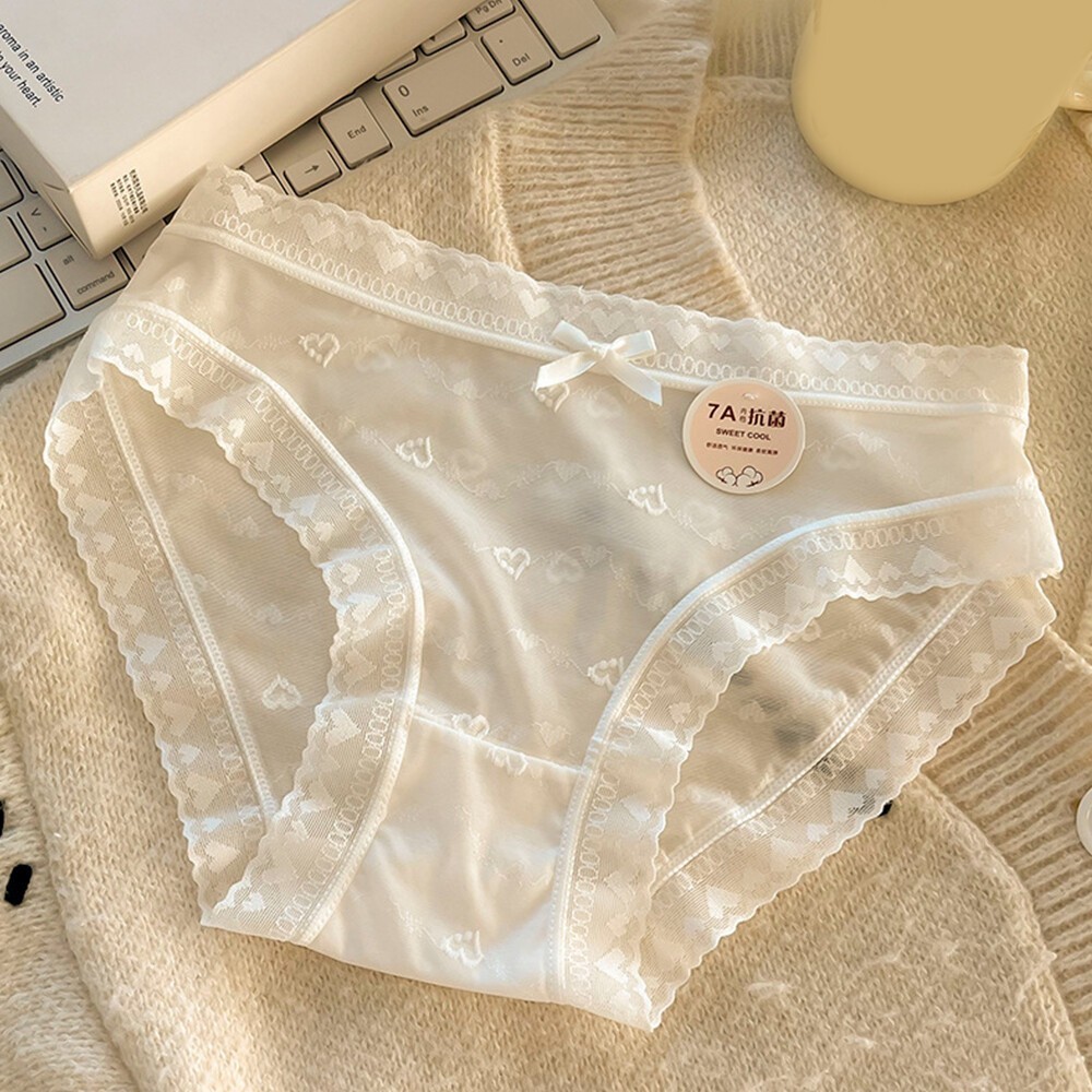 New Female Lace Flower Lingerie Women Thong Ice Silk Panties Traceless Panties
