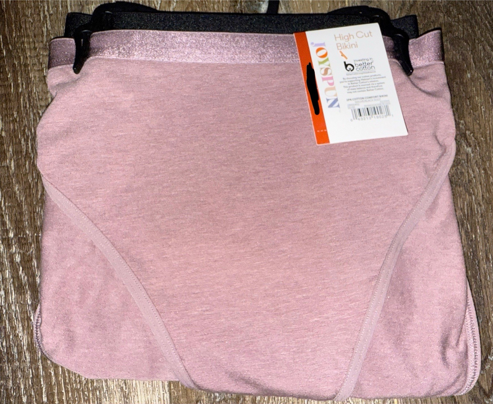 Joyspun 2-Pair Womens High Cut Bikini Underwear Panties Cotton Blend (A) ~ 2XL