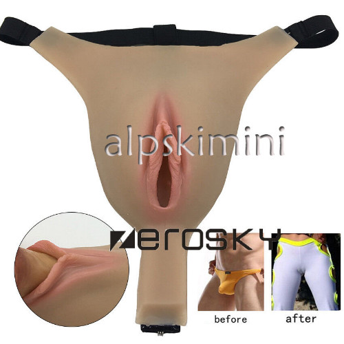 Control Panty Gaff Realistic Lady T-Back Vagina Underwear Crossdresser Transgend