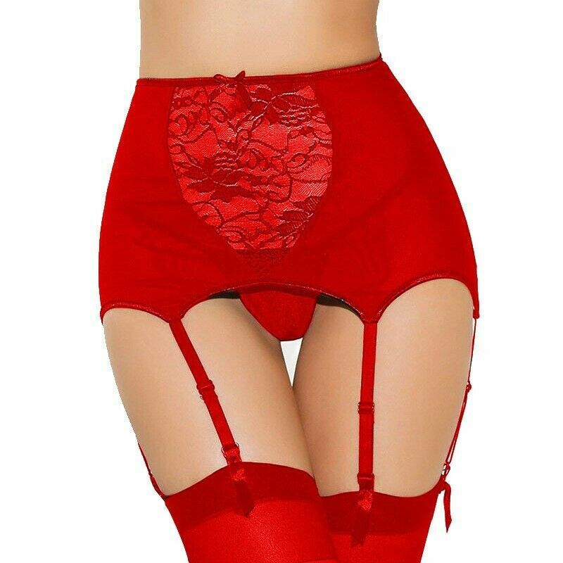 Beautiful Lingerie High Waist Garter Stocking Lace Suspender Sexy Women Belt Set