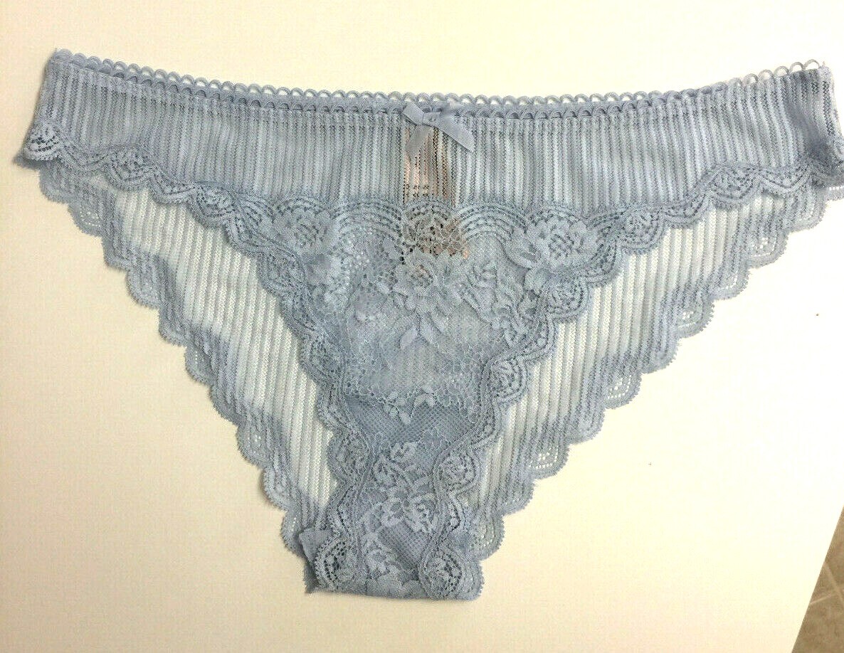 Victorias Secret Cheekini Panties Size L Sexy Floral Lace Stripes Multi-Colors