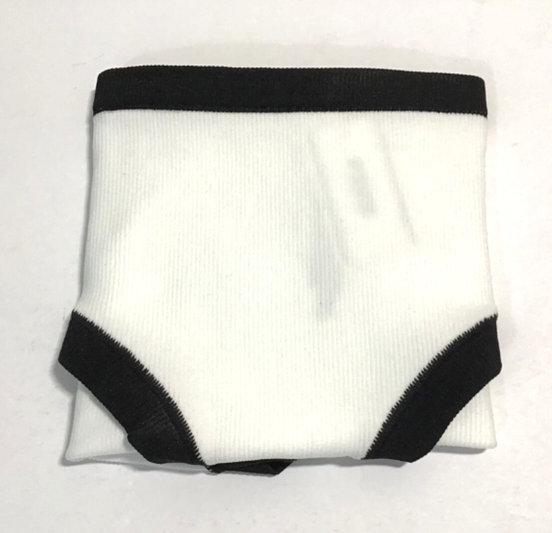 Victoria’s Secret Pink Seamless Hiphugger Panty White w/ Black Ribbed Large NEW