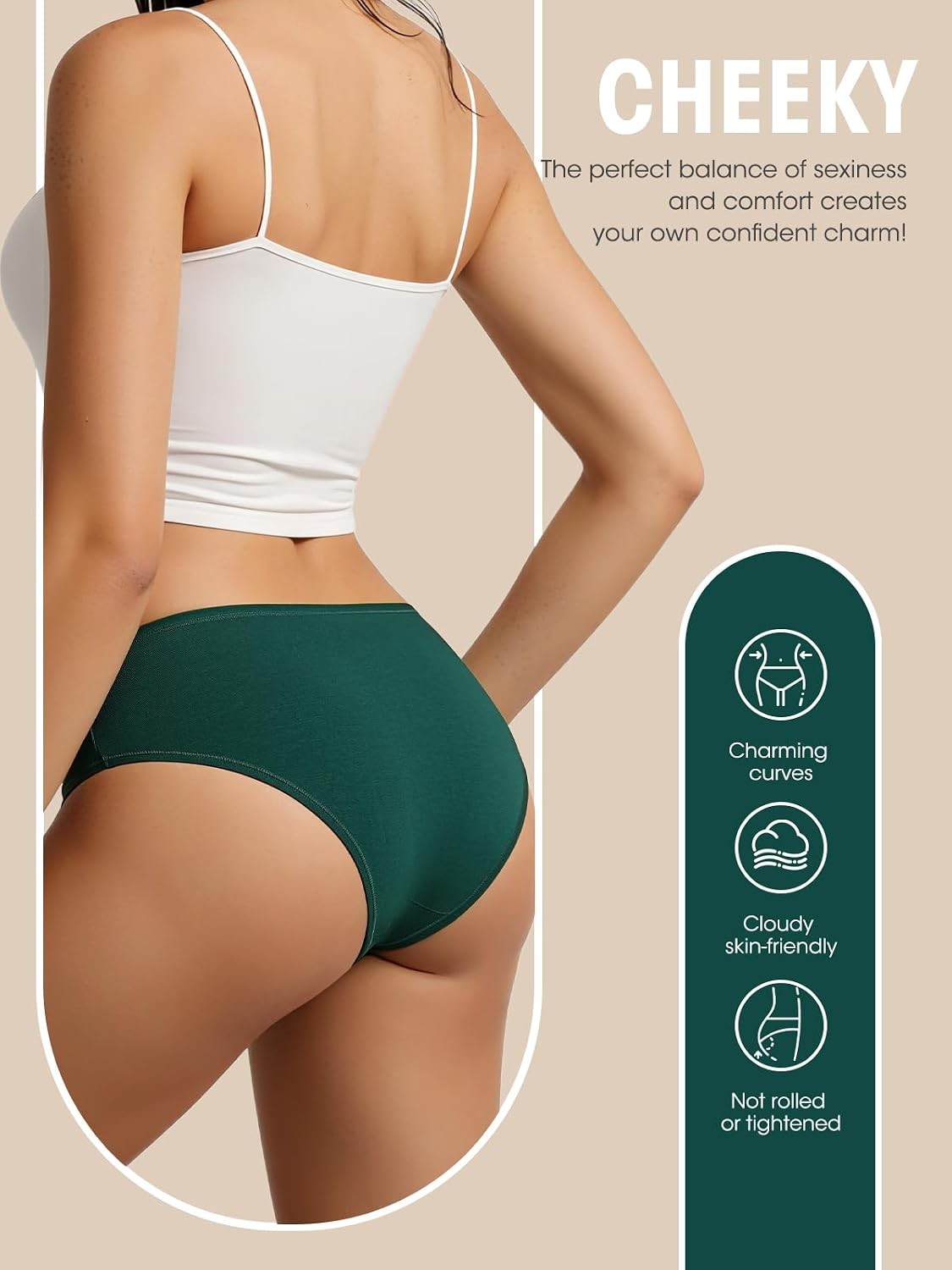 Womens Cotton Soft Low Waist Hipster Breathable Stretch Underwear 6 Color Small