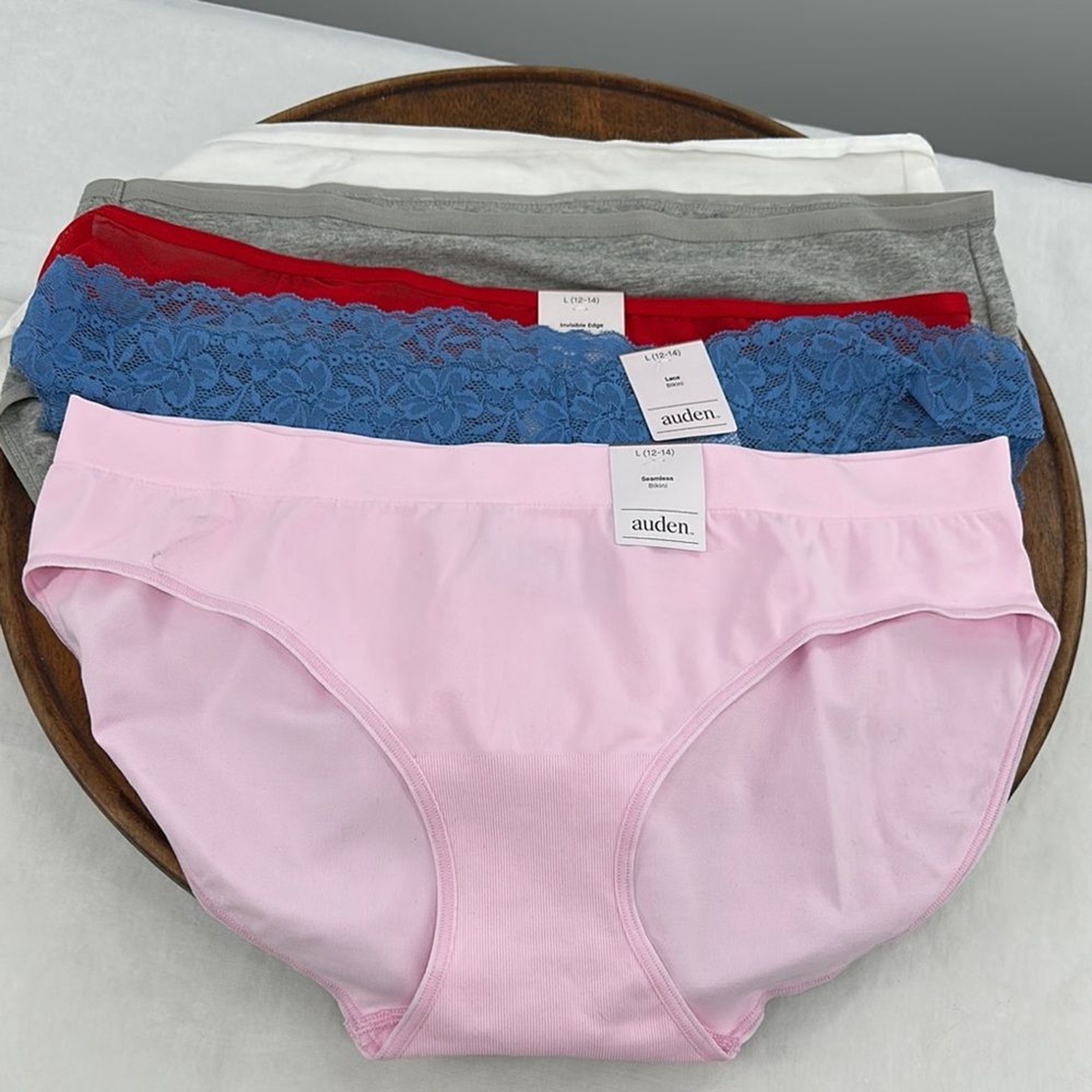 Auden Deal Worthy Underwear Wm Large (12-14) Variety 5 Pairs Bikini Granny Lace