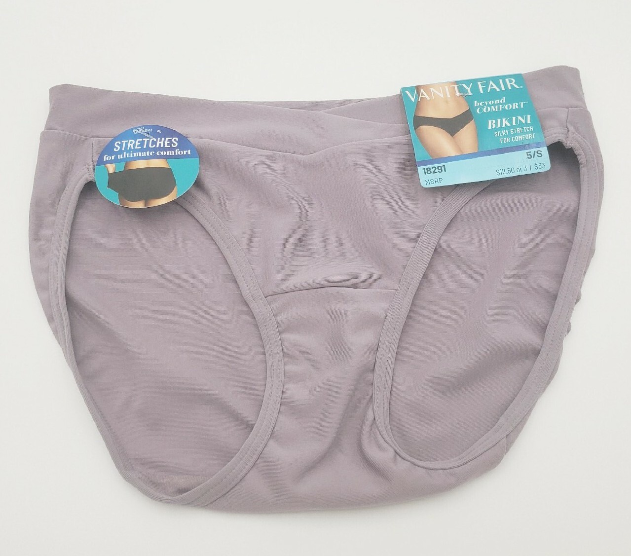 Vanity Fair Beyond Comfort Bikini 18291 Size 5/S Color Dusty Mauve New Tags