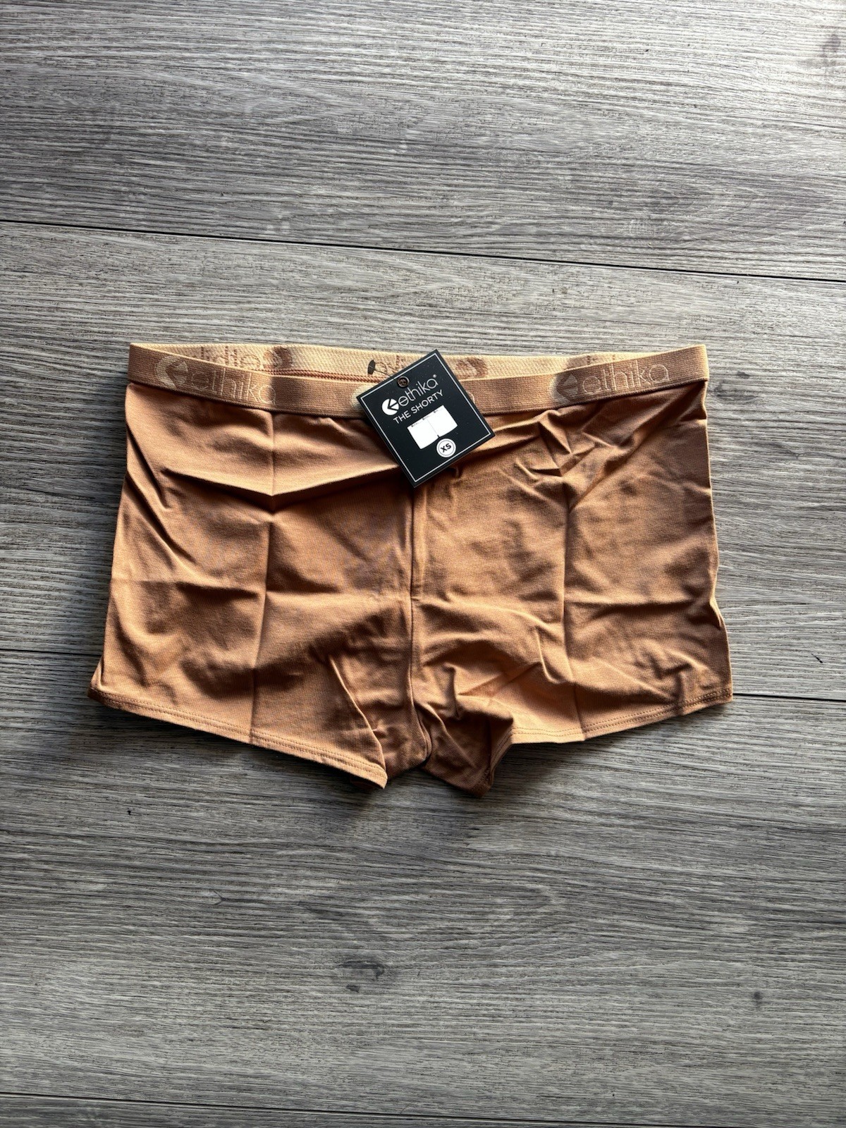 NEW Ethika Size XS Women’s Underwear Pecan X-Small Brown short boxer style