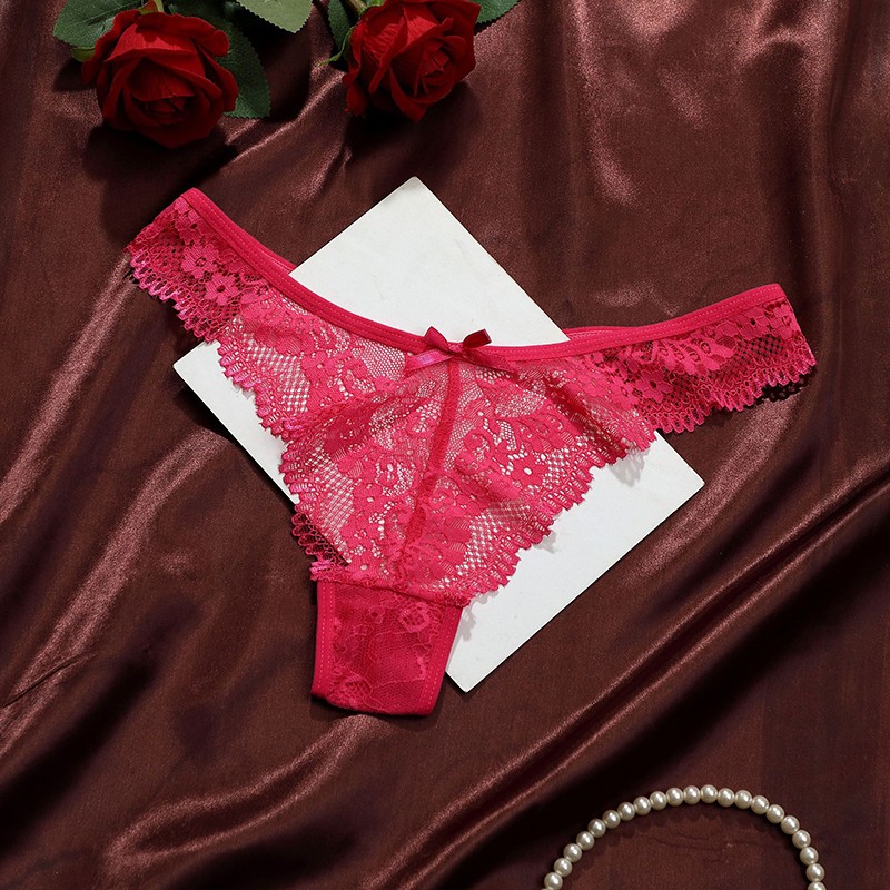 6 Pack Lot Sexy Womens Sheer Lace Panties Thongs Brief Ladies Underwear Lingerie