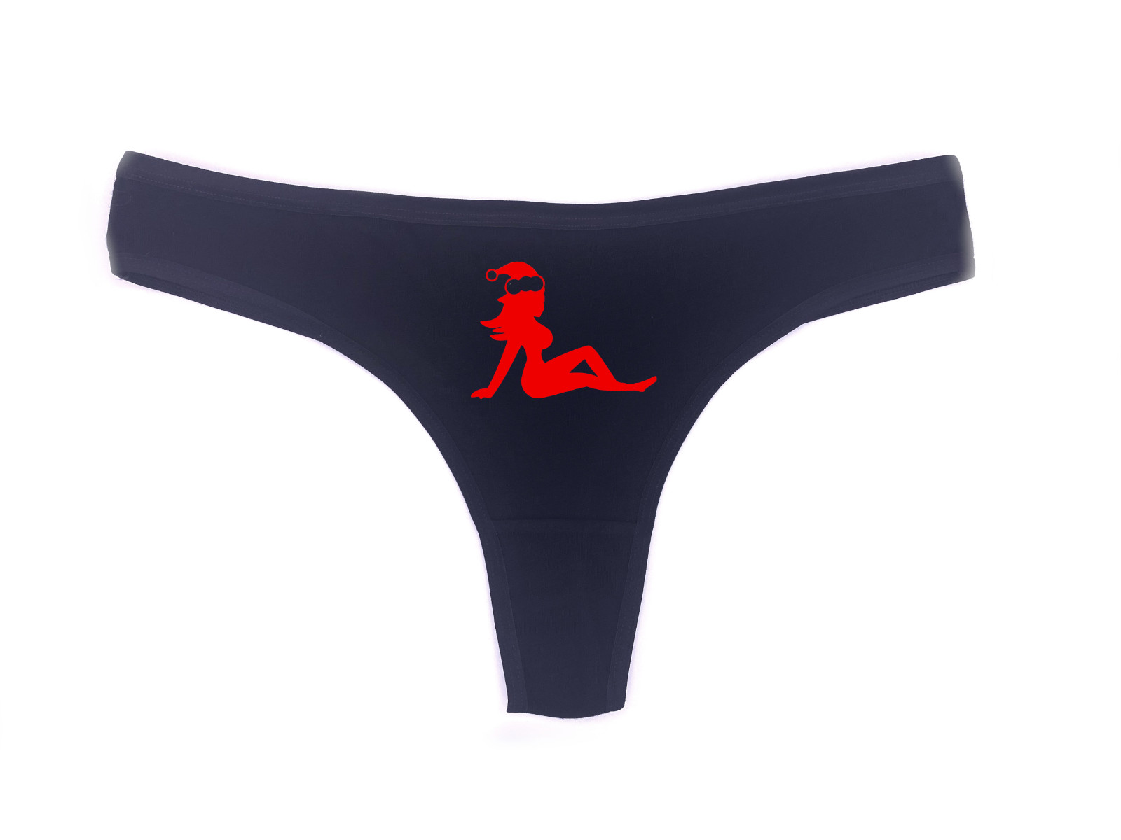 Christmas Thong Mudflap Girl Santa Underwear Sexy Lingerie Slut Clothing Panties
