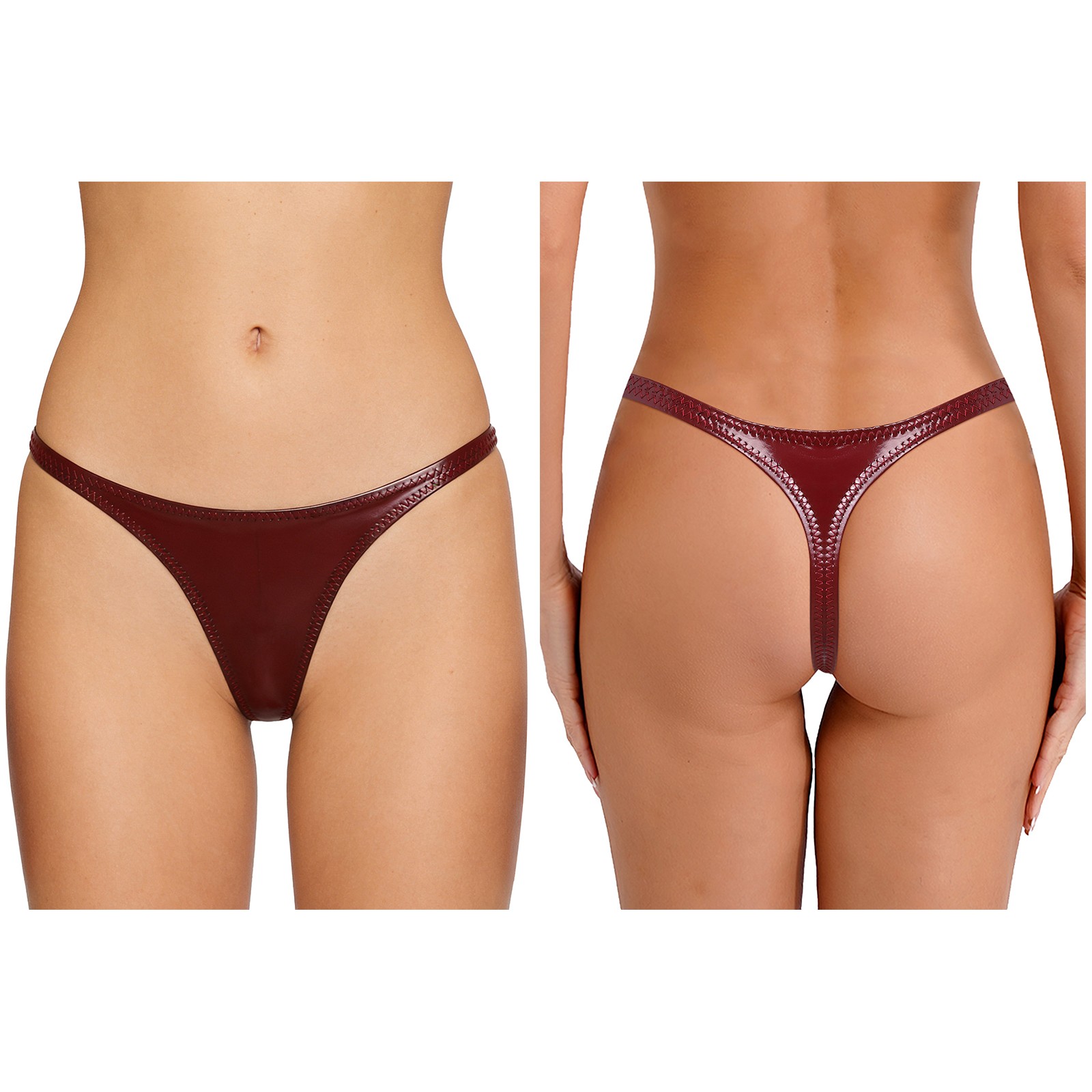 Women Shiny Metallic Hipster Micro Panties Micro G-string Tangas Hipster Panty