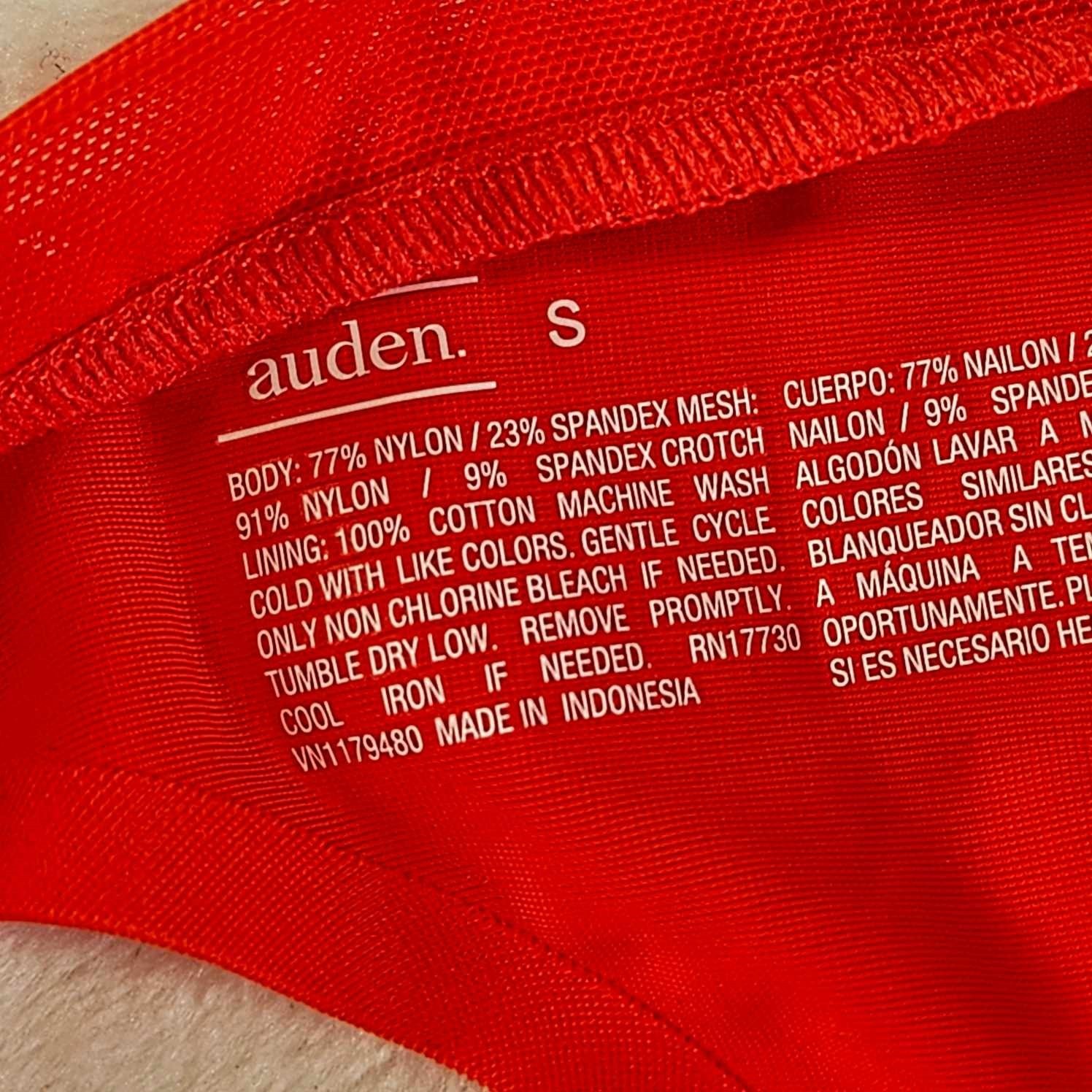 Auden 3pk Micro-Mesh Thong Womens Small Stretch Orange