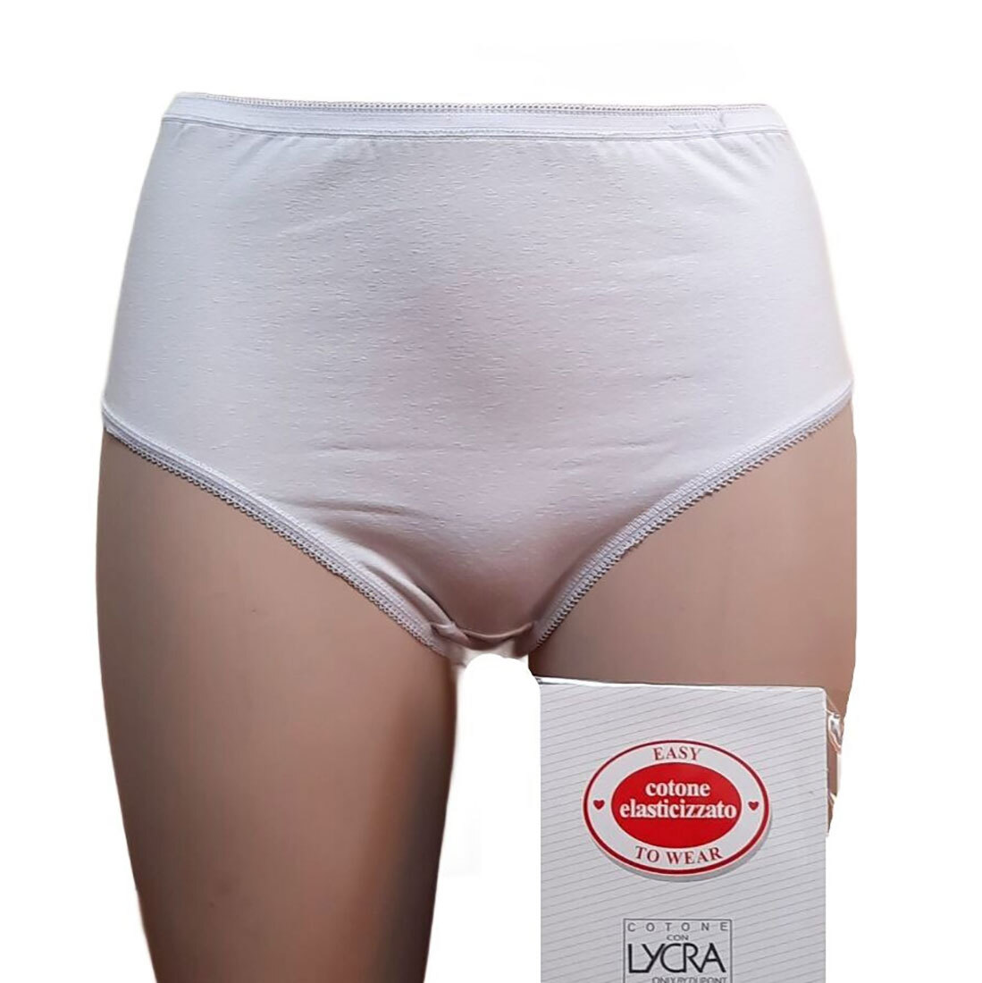 6 Women’s High Waist Smooth Stretch Cotton Briefs Elleci Art 001