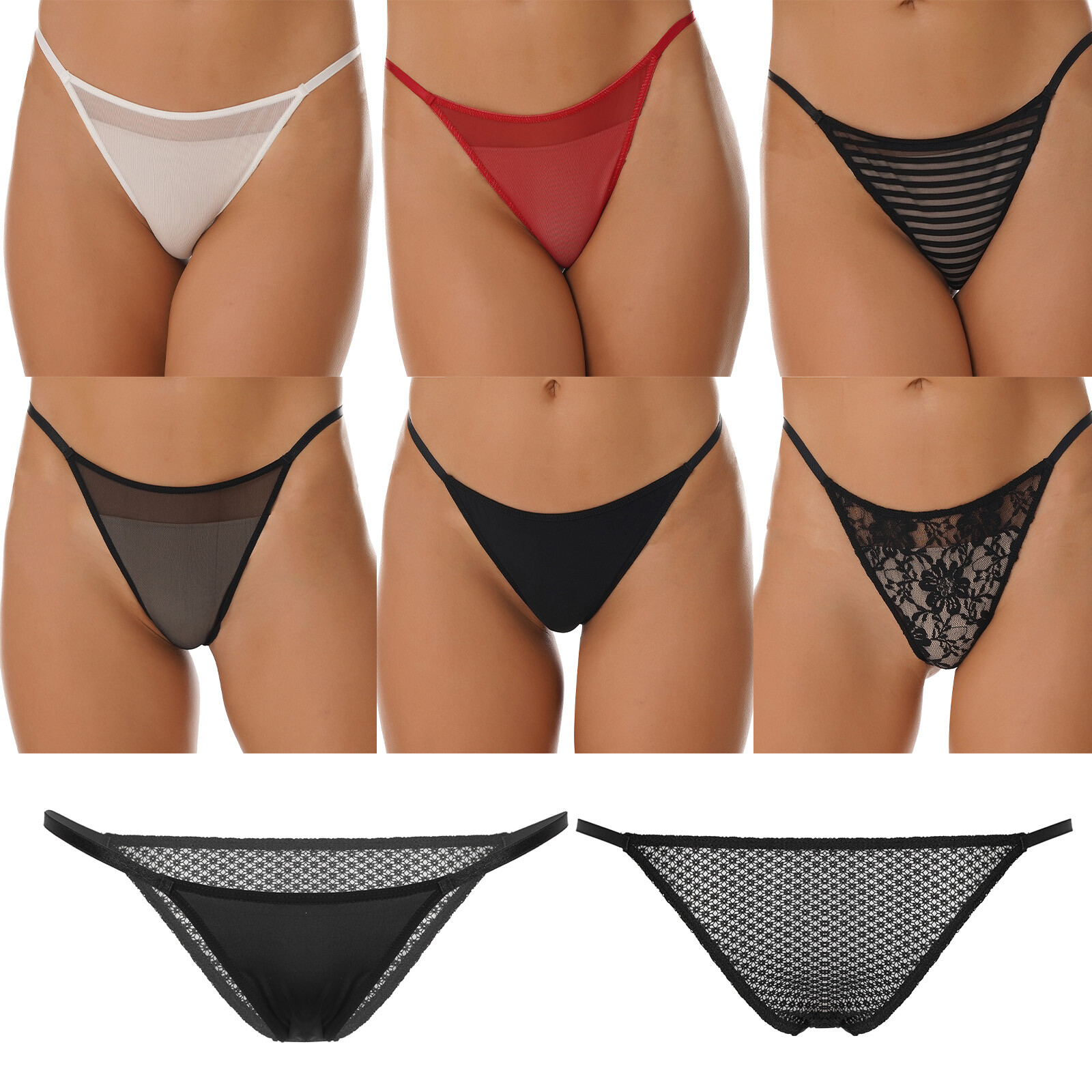 Womens Bikini Exotic Thongs Low Waist Panties Underpants Knickers Brazilian
