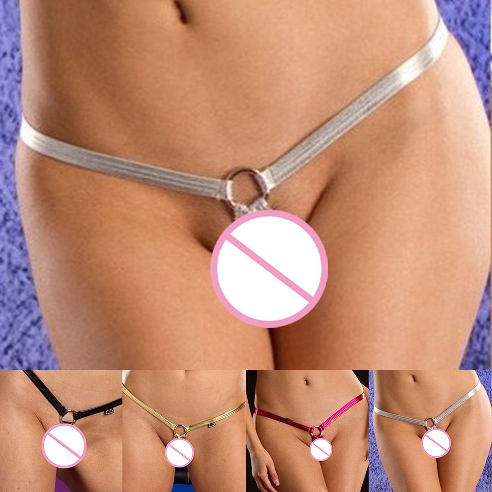 Attractive TBack Crotchless Female Underwear Thin Straps for Hotel Use