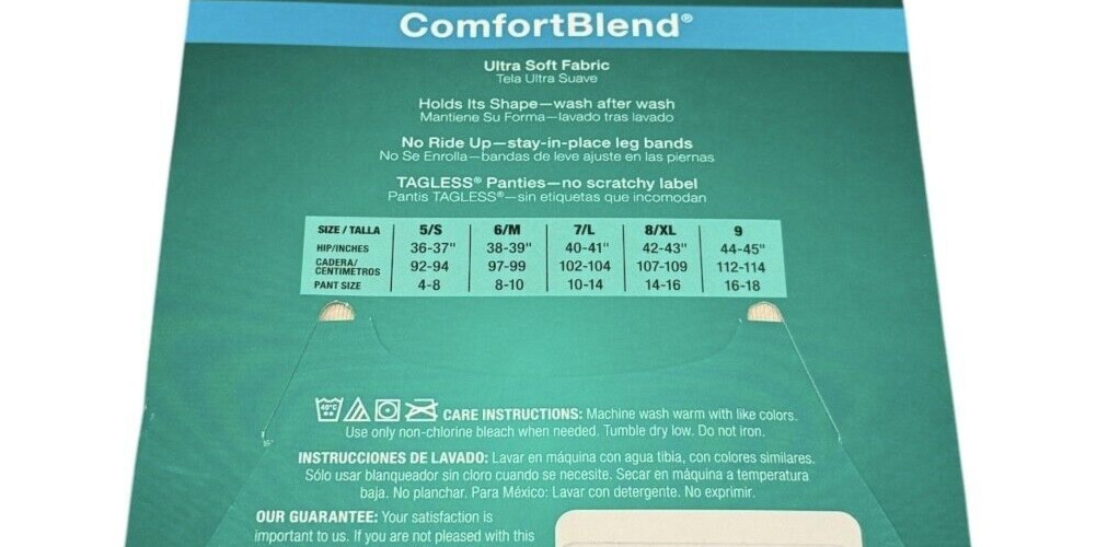 Lot Of 2 Packs Hanes Comforsoft Bikinis Size 6/M No Ride Up Tagless 8 Pair Total