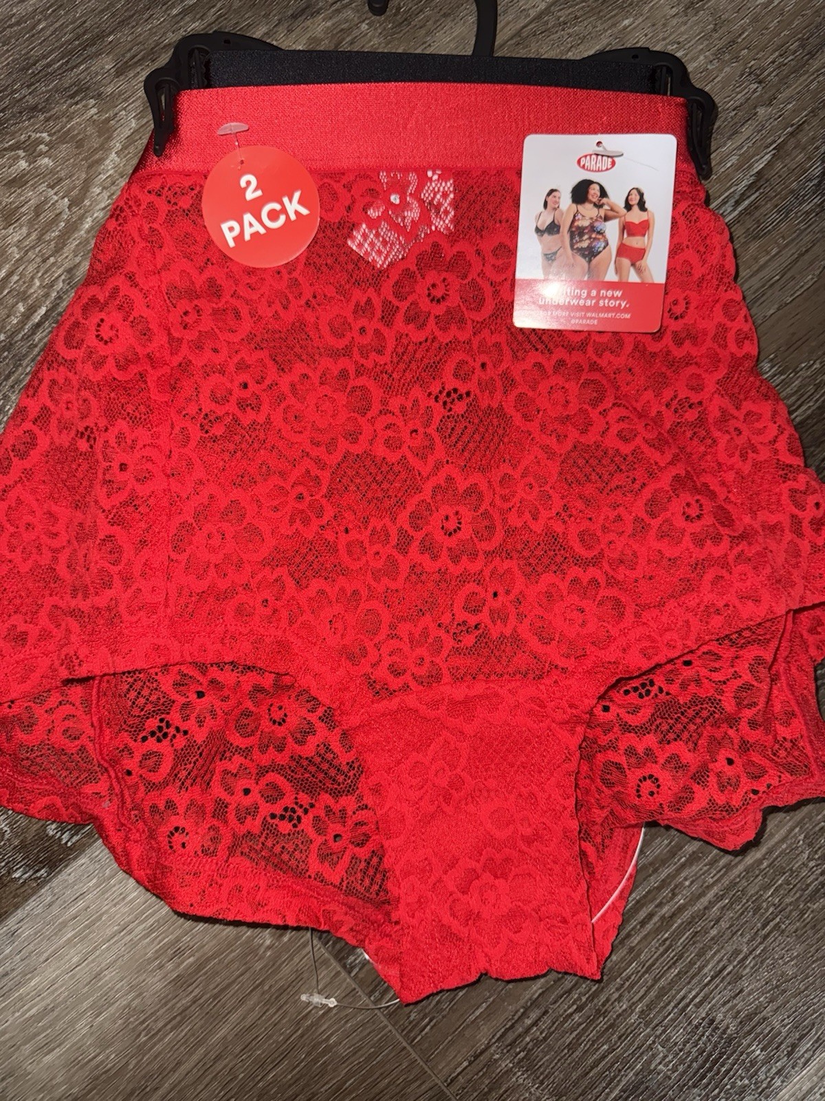 Parade ~ Womens Boyshort Underwear Panties 2-Pair All Lace Nylon ~ M