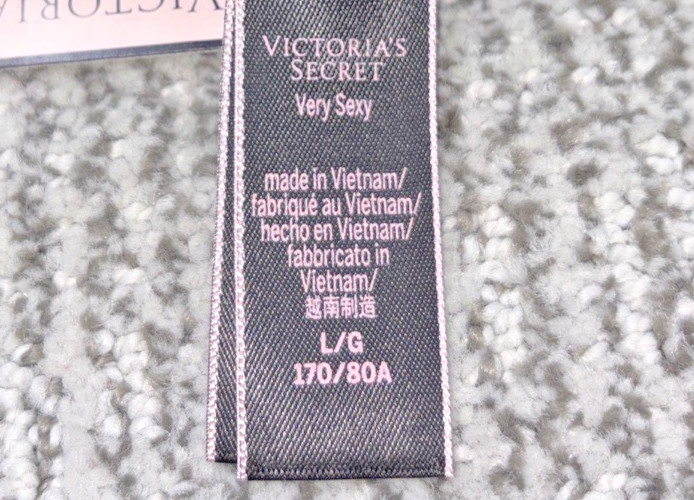 Victoria’s Secret Very Sexy NWT Large Black Sheer Fishnet Tanga Panty Cutout