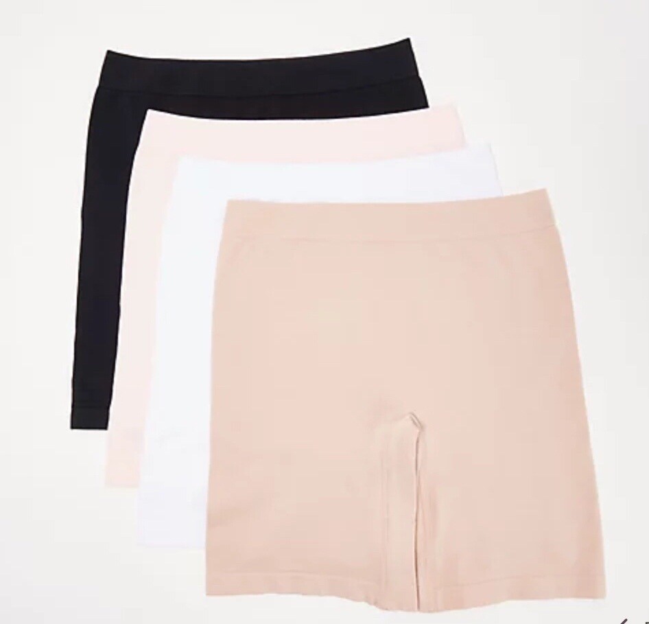Breezies Set of 4 Cotton Long Line Panty Pack Basic Large A475754