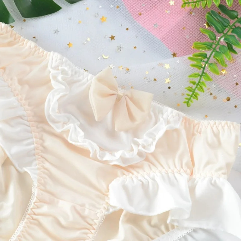 Mid Rise Brief Panties Lace Trim Stretch Breathable Soft Comfortable Fit 4PCS