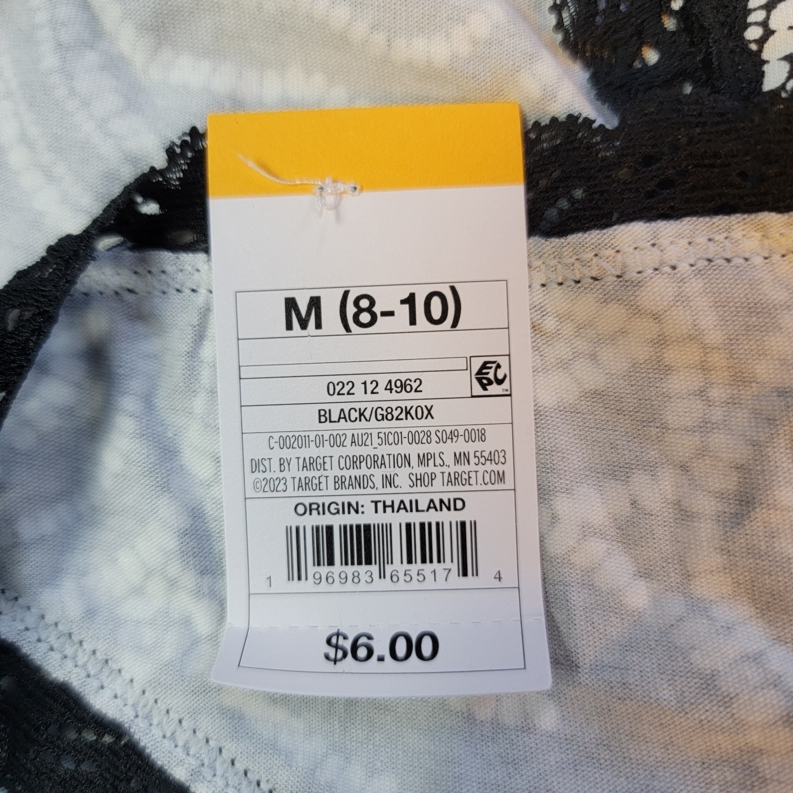 (3) Auden Womens Medium (8-10) Cotton Bikini Underwear Target M Black White Lace