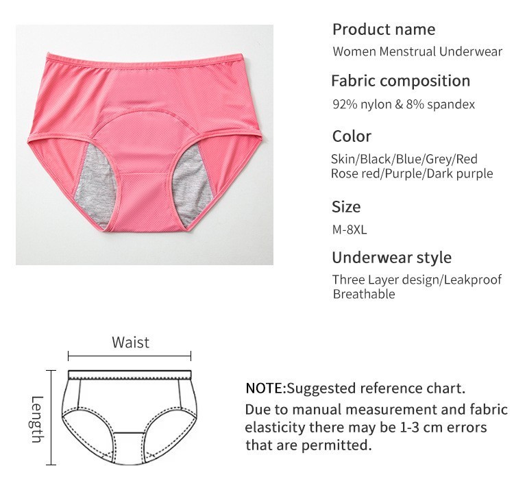 6 Pack Women Leakproof&Protective Briefs Panties For Incontinence&Period Woman