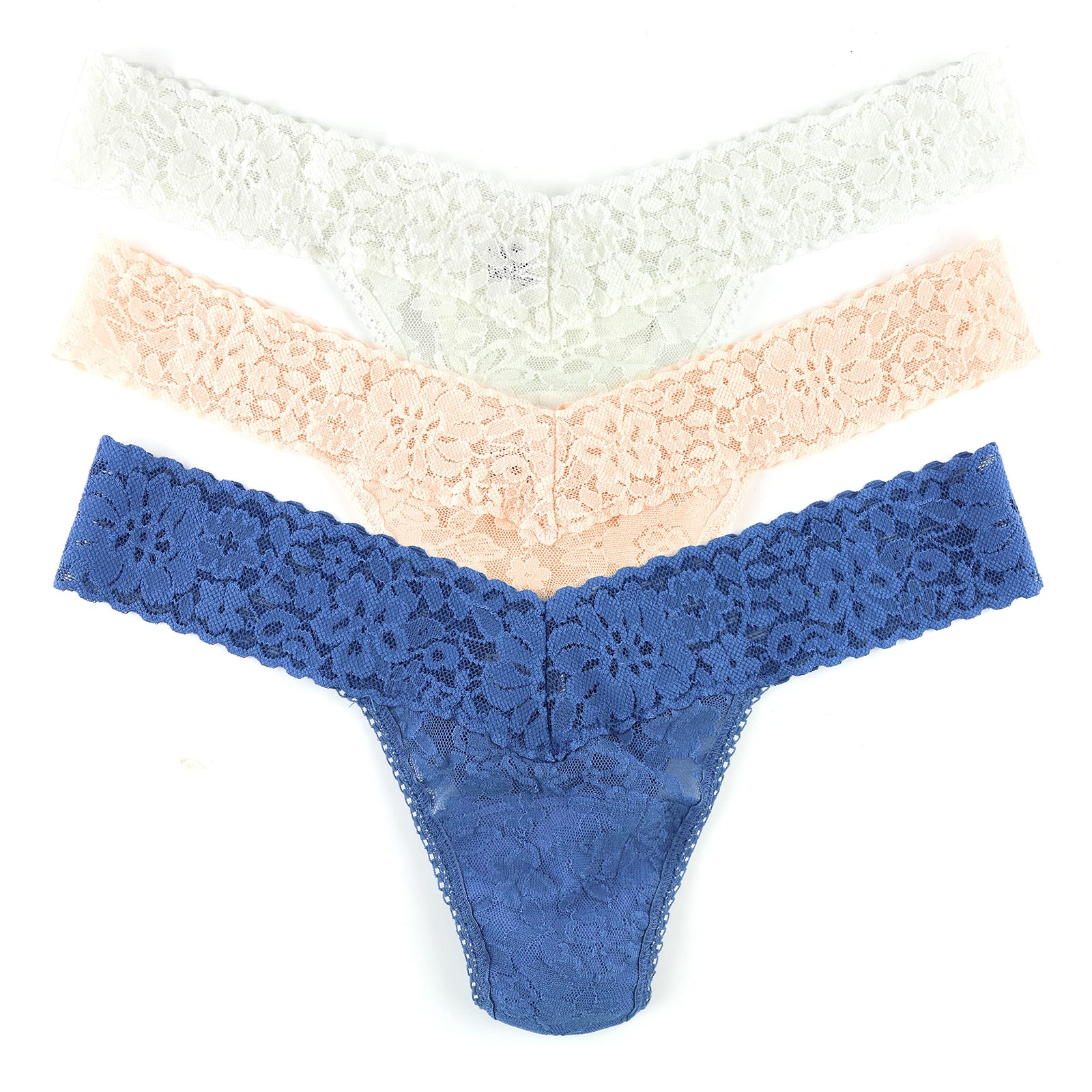 hanky panky, Daily Lace Low Rise Thong, 3-pack One Size Fits All 2-12
