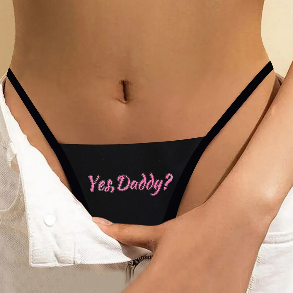Women Printed Panties Crotchless Underwear Thongs Lingerie G-string Briefs⇓