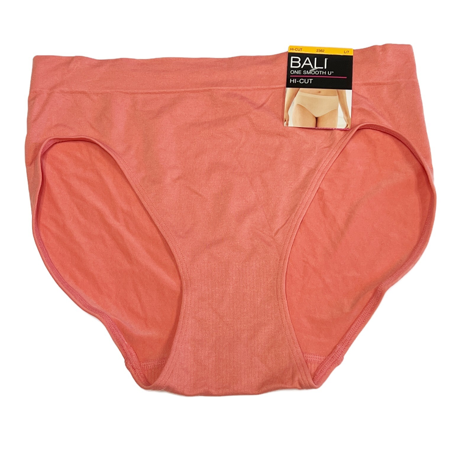 Bali One Smooth U Smoothing Hi-Cut Panty Size 7 L LARGE 2362 NEW 3 PACK