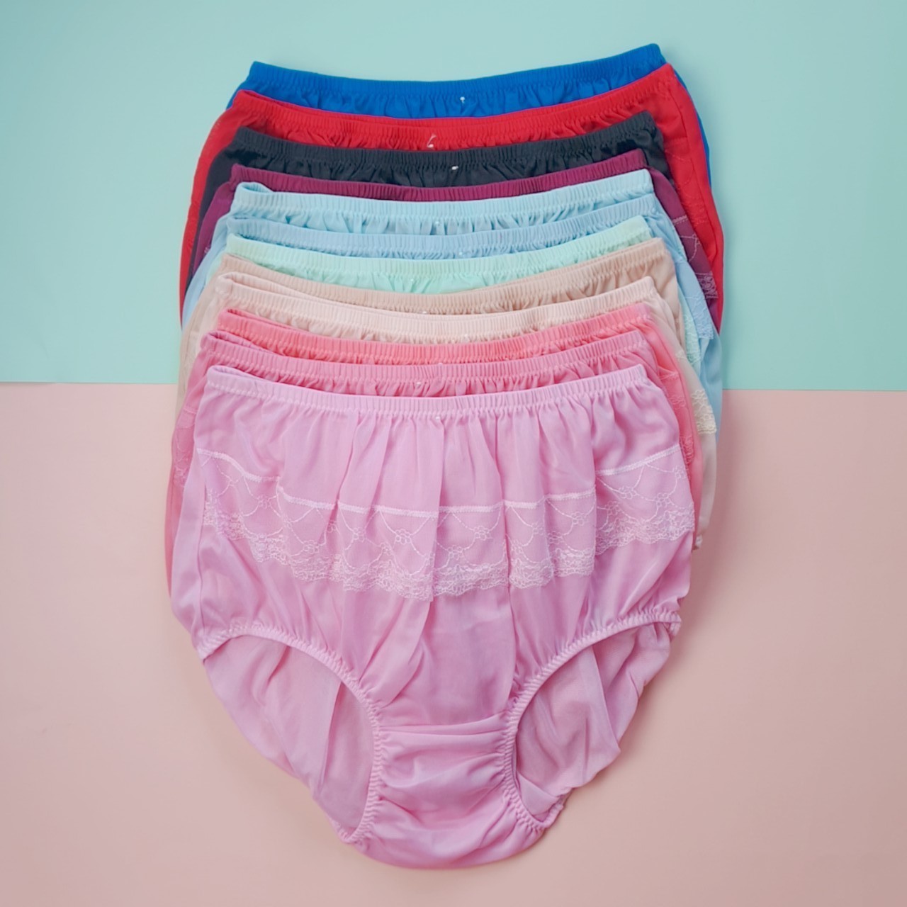 Nylon Panties Unisex Men Women Briefs Soft Shiny Underwear Lingerie Lot Set