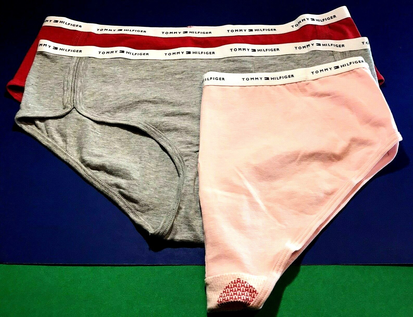 Tommy Hilfiger LARGE Hipster Women’s Cotton Panties Underwear – 3 Pack – Heart