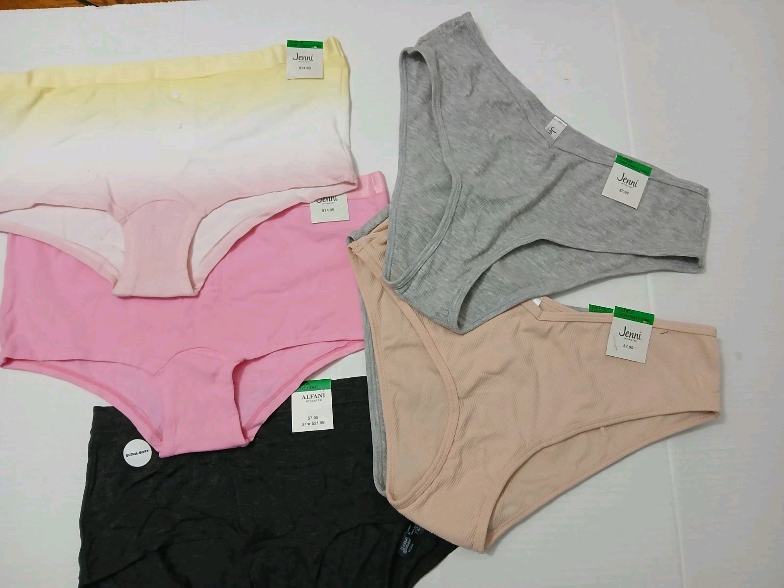 Lot Of 6 Panties Piece Boyshorts Underwear Size Large 5 Of Jenni 1 Of Alfani New