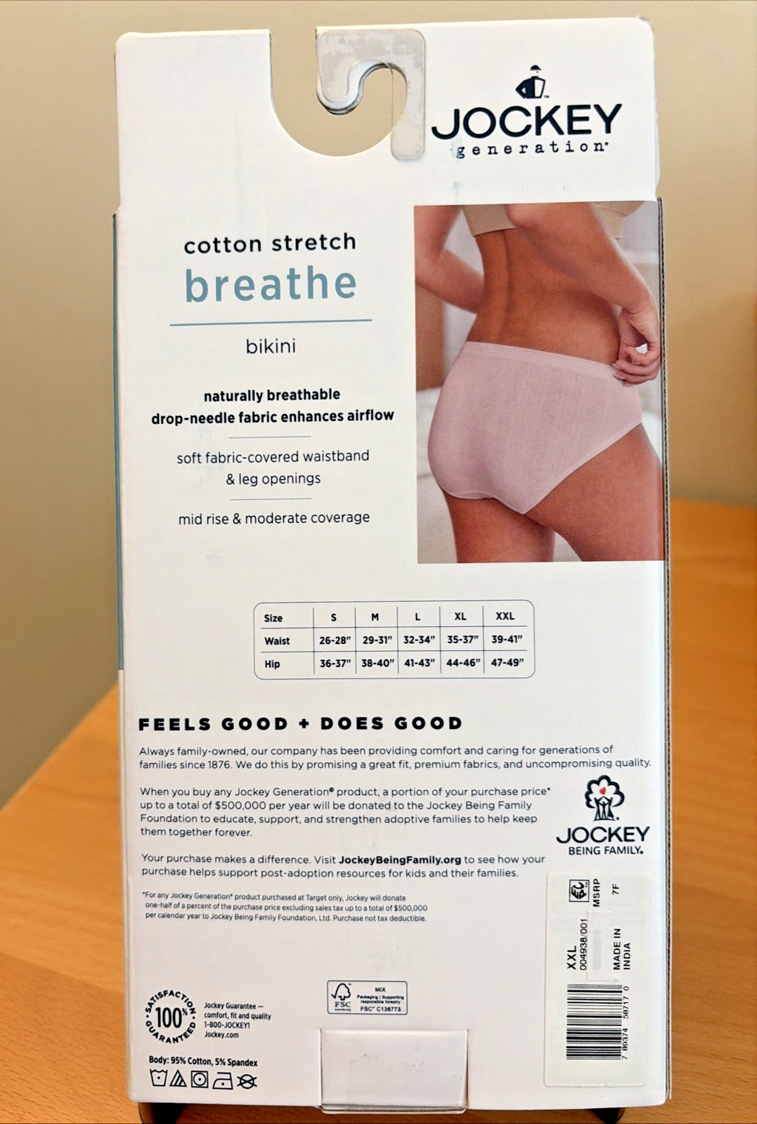 Jockey Generation Women’s 4pk Bikini Underwear – Black XXL