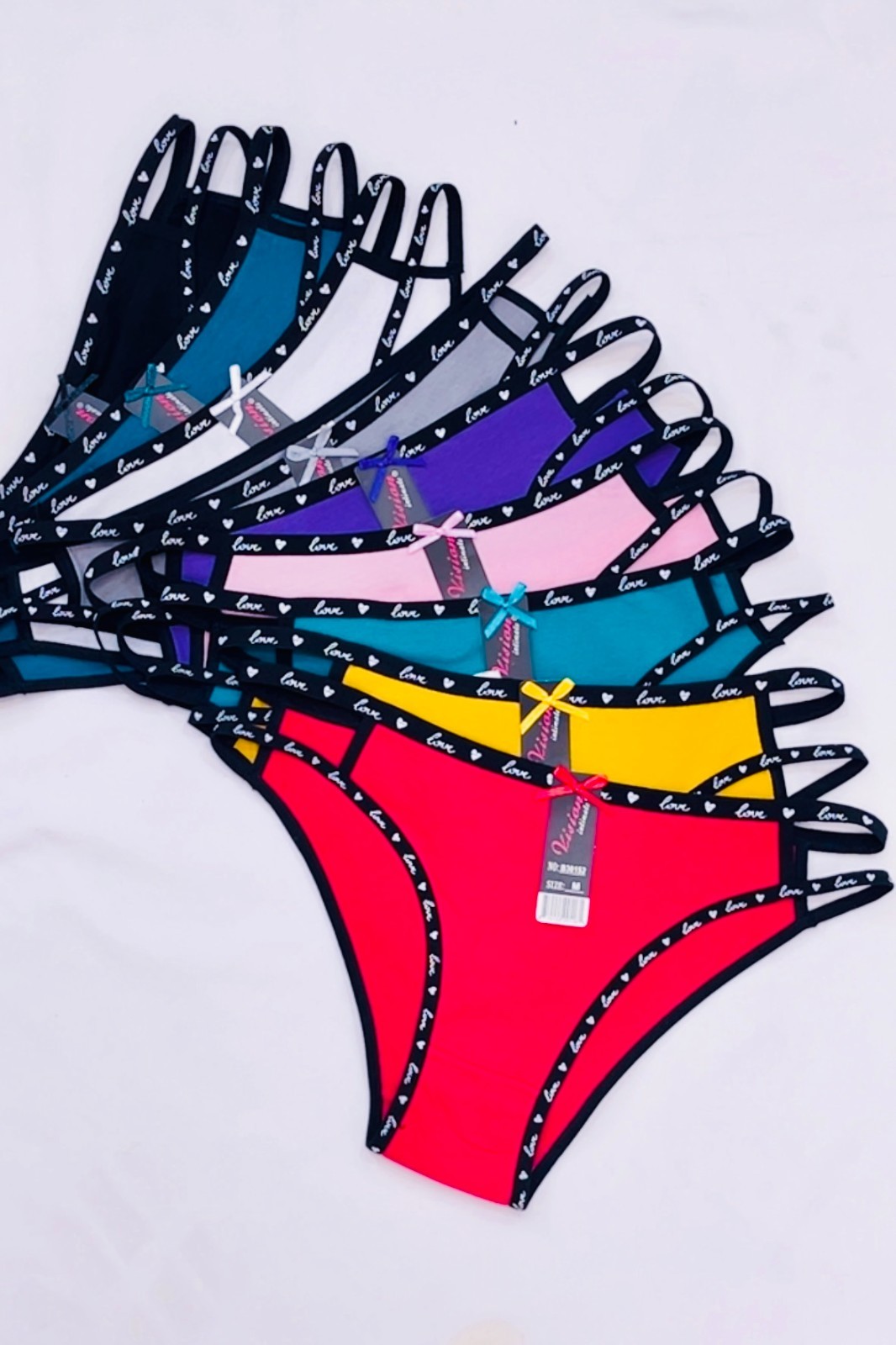Love Cotton Breathable Bikini Women Underwear Hipster Panties Assorted Pack 6 M