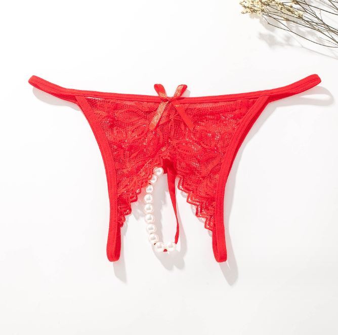 1 Pack Womens Sexy Lace Crotchles Panties Thong G-string See Through Knickers