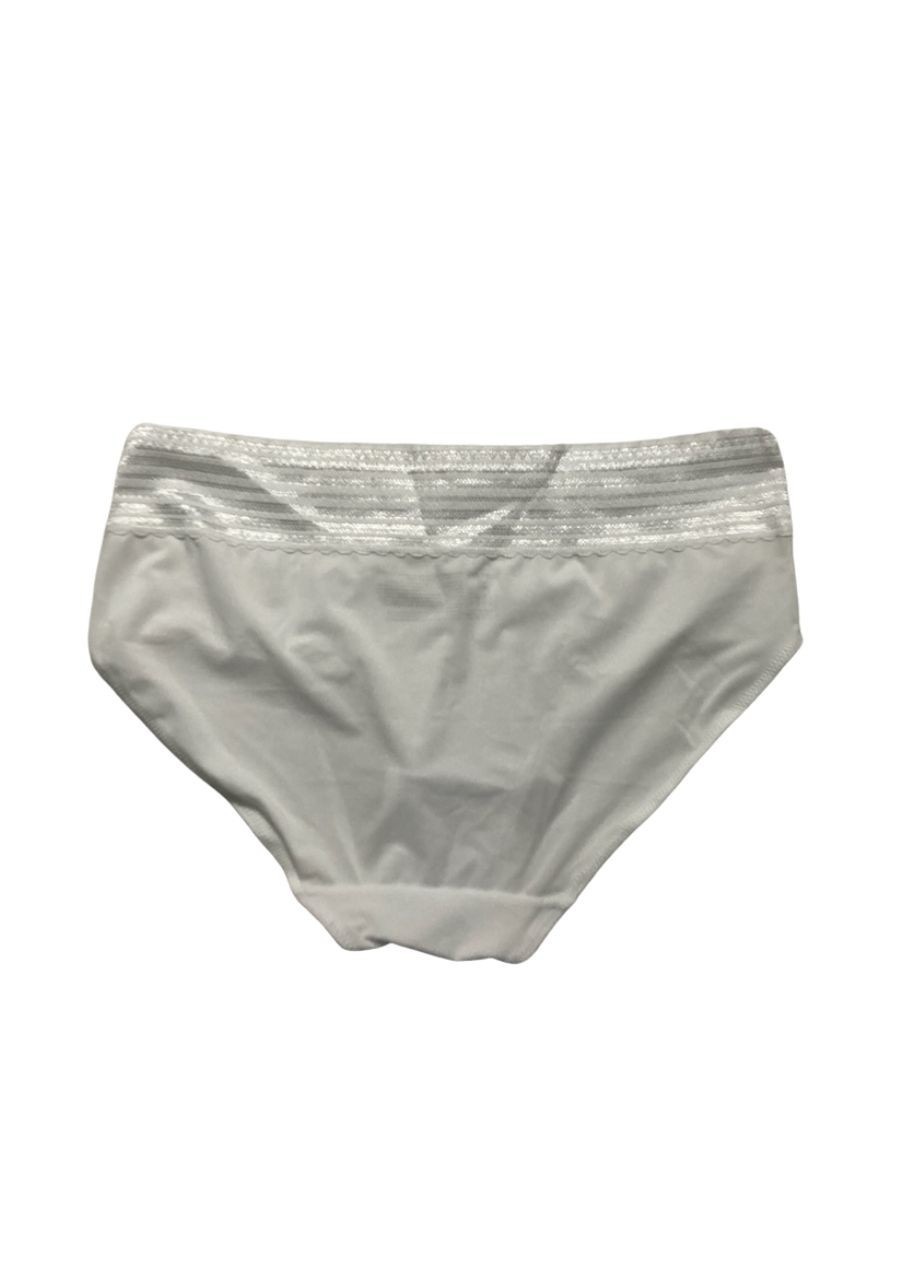 WARNER’S Dig-free Comfort Waist With Lace Microfiber Hipster WHITE L