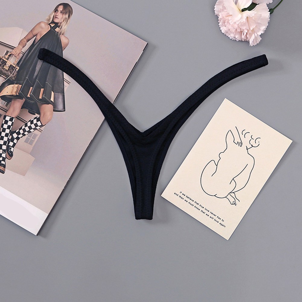 Women Thong Panties Thin Straps Panties Medium Elasticity Quick-drying