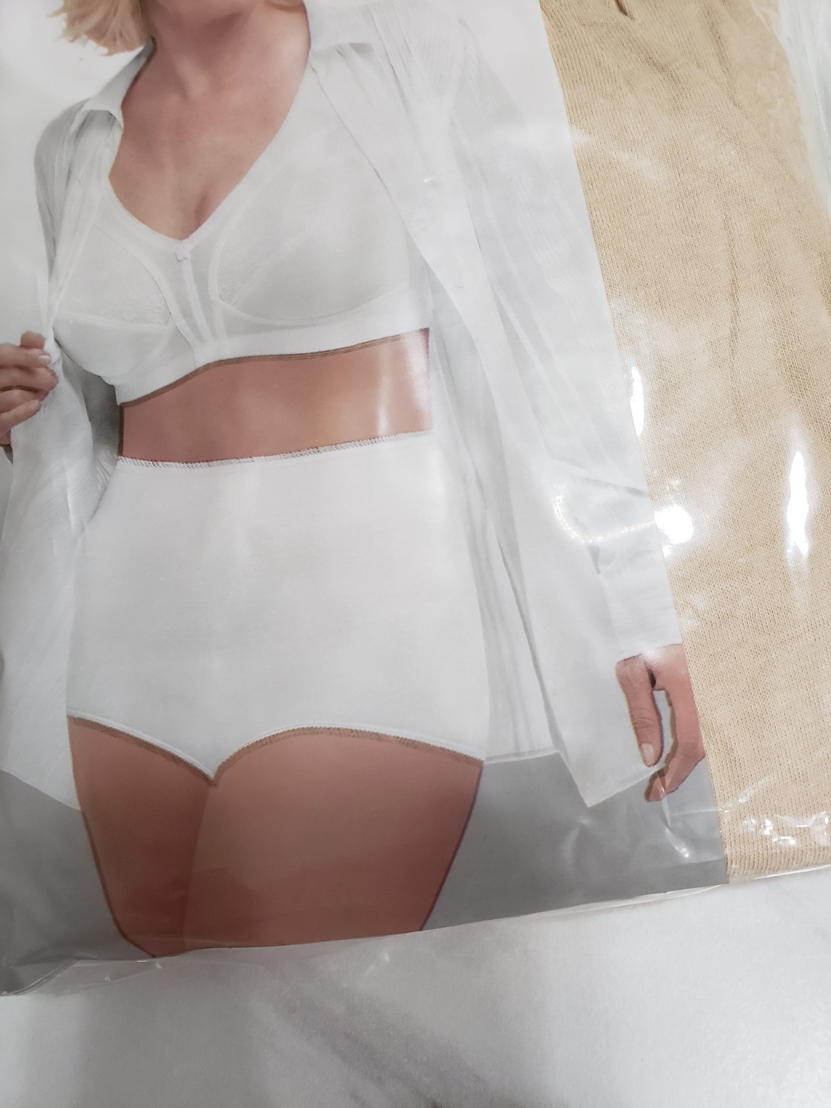 NEW 3 PAIR – Vintage Underscore Cotton Briefs SZ Small / 5 Beige 100% Cotton